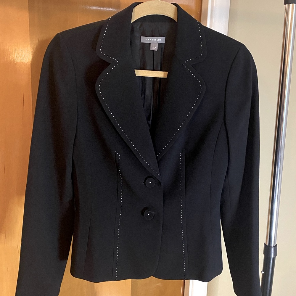 Ann Taylor Black Blazer Women’s Suit Jacket Size 0
